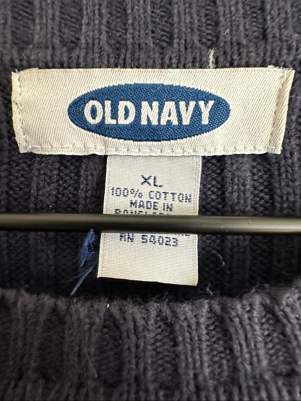 Old Navy Men's Dark Navy Ribbed Crewneck Sweater Size Large
